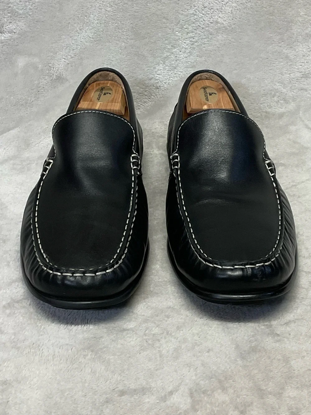 Ecco Classic Moc Leather Slip On Driving Shoes Sz 45 Mens 11 - 11.5